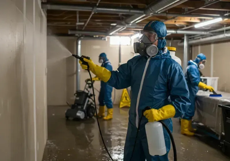 Basement Sanitization and Antimicrobial Treatment process in Fort Pierce North, FL